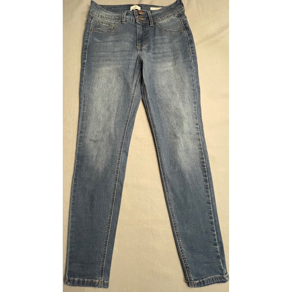 Angels Forever Young Everflex Curvy Skinny Jeans Medium Wash Blue Size 6/28 - Picture 2 of 11